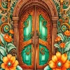 Flower Doors Art Diamond Painting