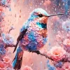 Flower Hummingbird Art Diamond Painting
