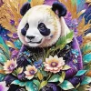 Flower Panda Art Diamond Painting