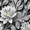 Flowers In Black And White Diamond Painting