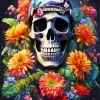 Flowers Skull Art Diamond Painting