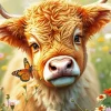 Fluffy Calf Animal Diamond Painting