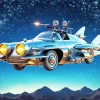Flying Car Art Diamond Painting