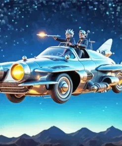 Flying Car Art Diamond Painting