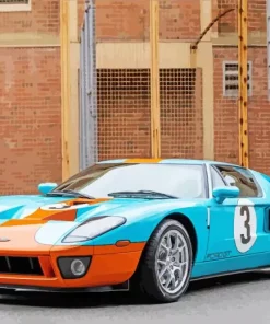 Ford Blue And Orange Diamond Painting