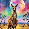 Forest Kangaroo Animal Art Diamond Painting