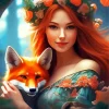Fox Woman Art Diamond Painting