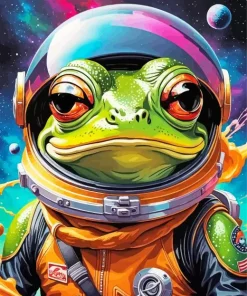 Frog In Space Art Diamond Painting