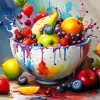 Fruit Bowl Splash Art Diamond Painting