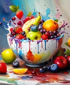 Fruit Bowl Splash Art Diamond Painting
