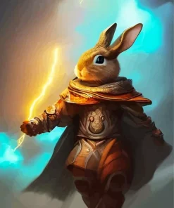 Funny Bunny Warrior Diamond Painting