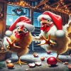 Funny Christmas Chicken Diamond Painting