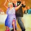 Funny Old Couple Dancing Diamond Painting