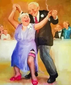 Funny Old Couple Dancing Diamond Painting