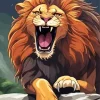 Furious Lion Art Diamond Painting