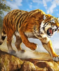 Furious Tiger Art Diamond Painting