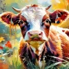Furry Baby Cow Art Diamond Painting