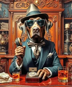 Gangster Dog Diamond Painting