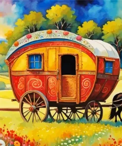 Gypsy Wagon Art Diamond Painting