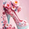 High Heels Flowers Diamond Painting