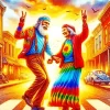 Hippie Couple Diamond Painting
