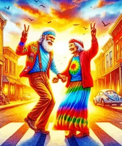 Hippie Couple Diamond Painting