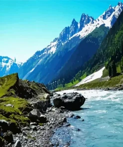 India Kashmir Landscape Diamond Painting