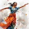 Indian Girl Dancing Diamond Painting