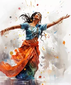 Indian Girl Dancing Diamond Painting
