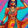 Indian Girl Pop Art Diamond Painting
