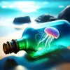 Jellyfish In Bottle By Sea Diamond Painting