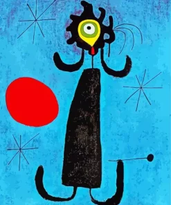 Joan Miro Woman In Front Of The Sun Diamond Painting