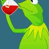 Kermit Drinking Tea Diamond Painting