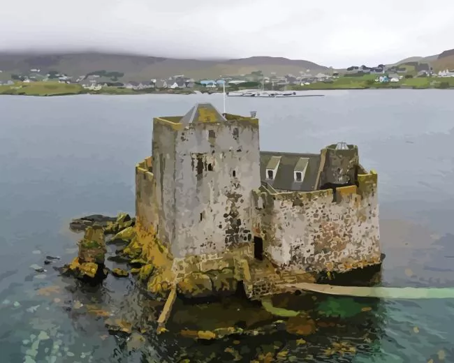 kisimul castle scotland Diamond By Numbers Kisimul Castle Scotland Diamond Painting