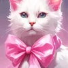 Kitten With Pink Bow Diamond Painting