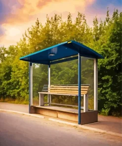 Korean Bus Stop Diamond Painting