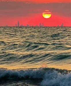 Lake Michigan Sunset Diamond Painting