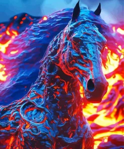 Lava Horse Diamond Painting