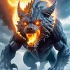 Lava Werewolf Diamond Painting