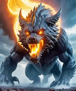 Lava Werewolf Diamond Painting