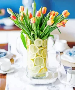 Lemon Flower Vase Diamond Painting
