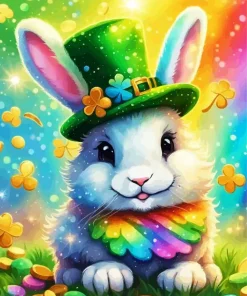 Leprechaun Rabbit Diamond Painting