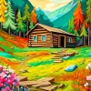 Log Cabin Art Diamond Painting