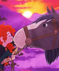 Merida And Her Horse Diamond Painting