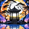 Night Tree Silhouette Diamond Painting