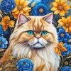 Orange Persian Cat Diamond Painting