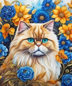 Orange Persian Cat Diamond Painting