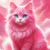 Pink Cat Diamond Painting