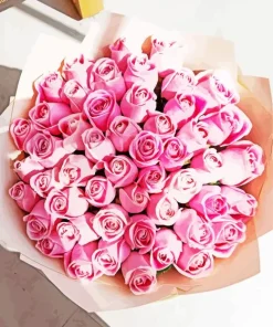 Pink Flowers Bouquet Diamond Painting