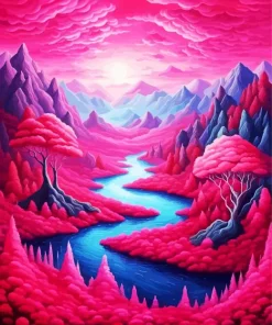 Pink Forest Diamond Painting